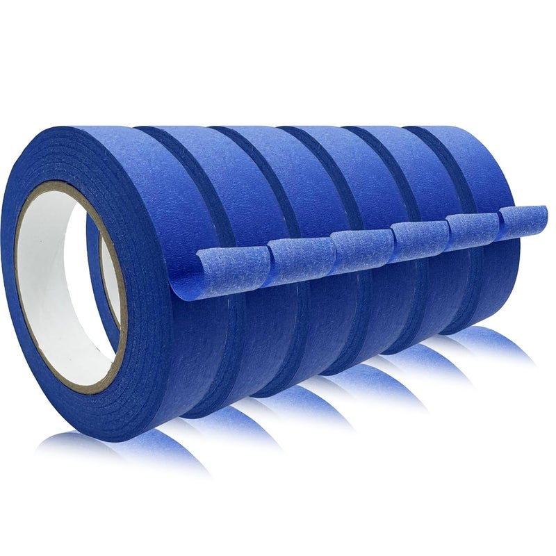 SmaringRobot Masking Tape, Blue Tapes, Painters Tape, Artist Painter's Painting Paper Tape for Multi-Purpose Wall Paint, DIY Crafts, Scrapbook, Decoration, Labeling, Edge Finishing, 0.94INx60.1YDSx6 Rolls=360.6YDS - Image 1